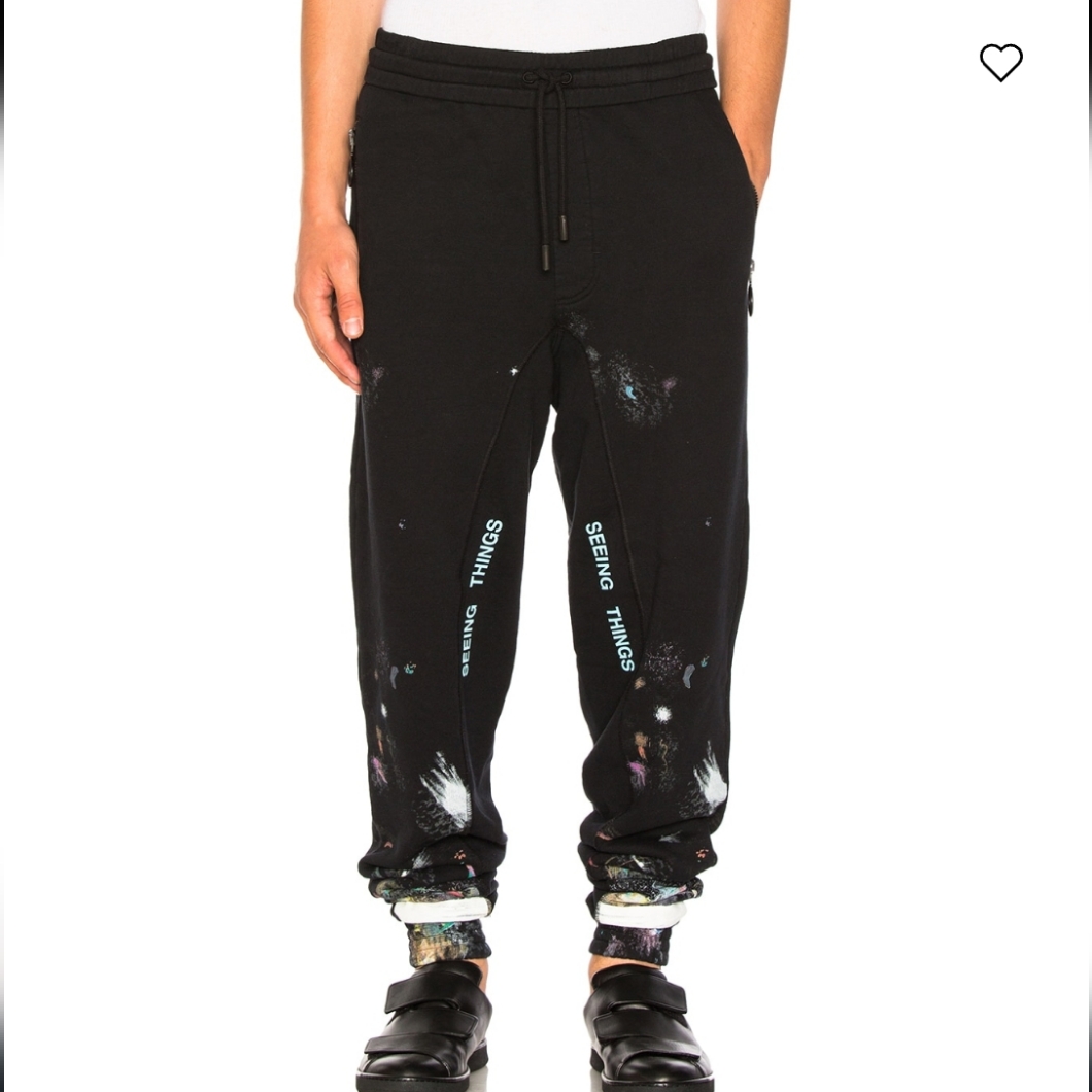 New Off White Diagonal Galaxy Brushed Sweatpants